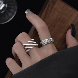 Nhẫn Hở Họa Tiết Đường Kẻ Độc Đáo Thời Trang Cho Nam Và Nữ