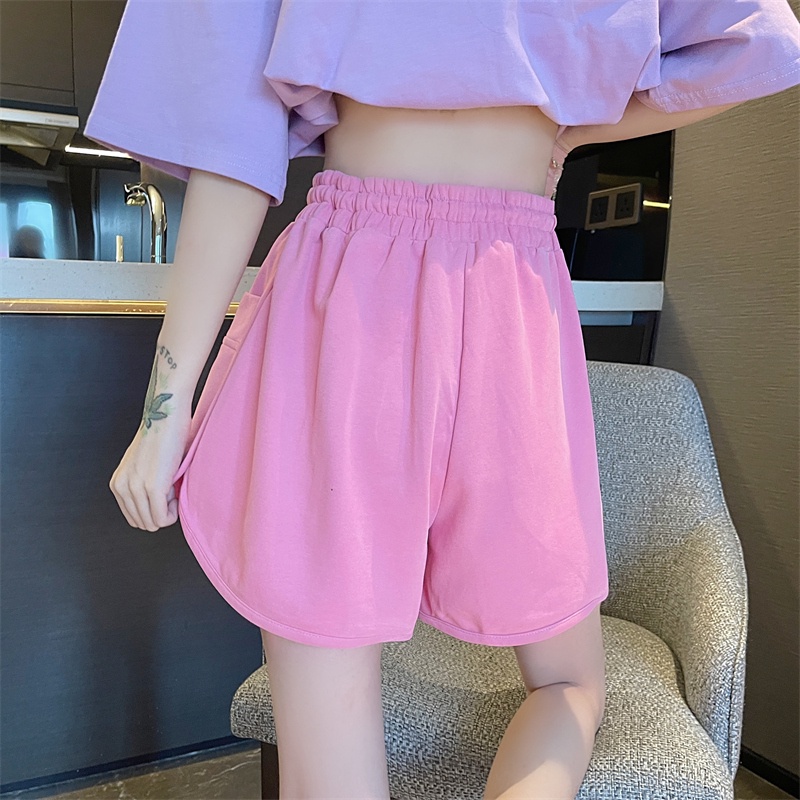 Quần ngắn ống rộng Mỏng Lưng Cao Mùa Hè Hàng Mới Dành Cho Bạn Nữ