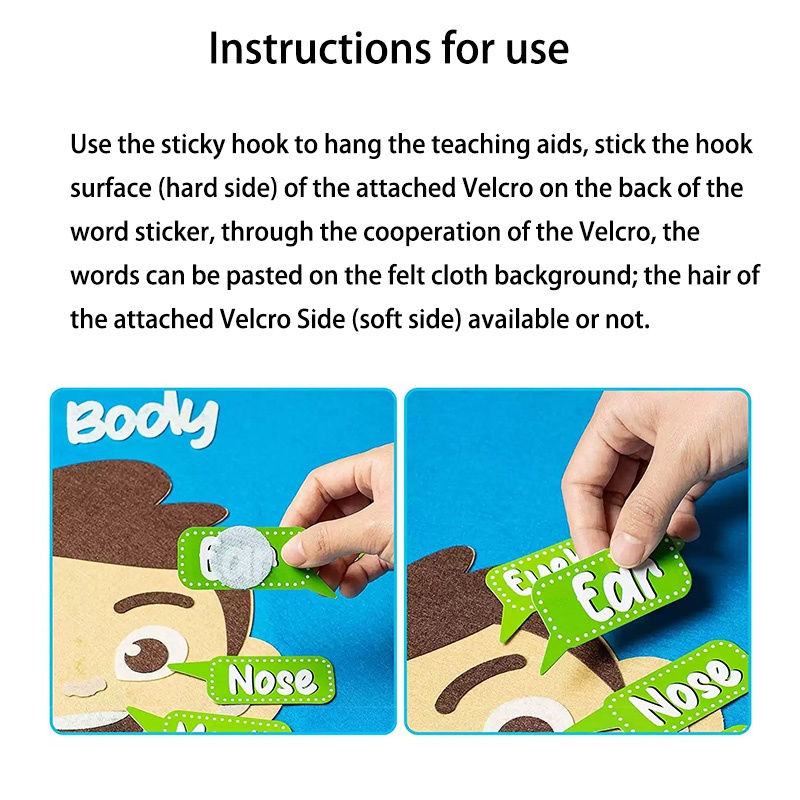 Bảng Đồ Chơi Dán Hình Cơ Thể Giáo Dục Sớm Cho Bé