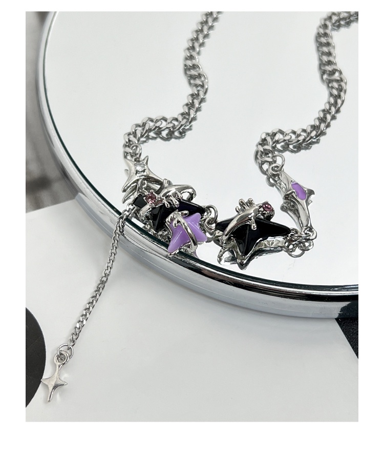 Vòng cổ Hình Bốn Ngôi Sao Phong Cách Vintage Thời Trang Hàn Quốc Cá Tính