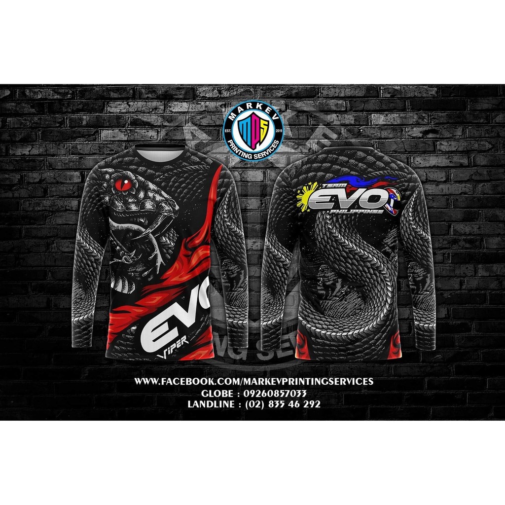 Viper Áo Thể Thao Đạp Xe Dài Tay In 3d evo 2 xxs-6xl