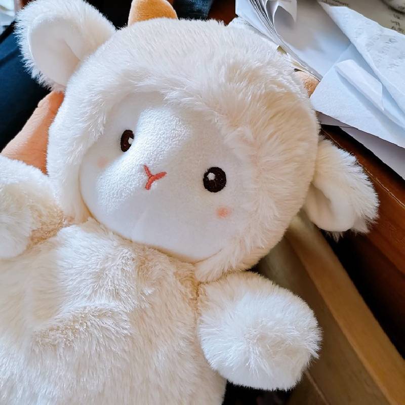 HYC Humey Thú nhồi bông hình cừu trắng mềm mại xinh xắn cao cấp 25cm