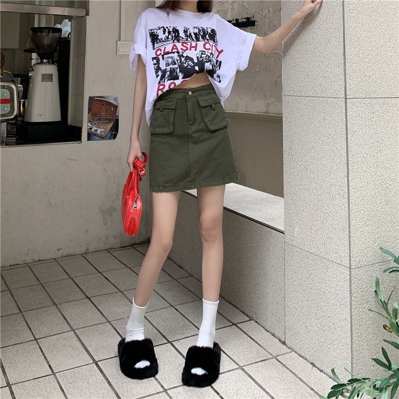 Chân Váy Jean Chữ A Thời Trang Nữ Tính