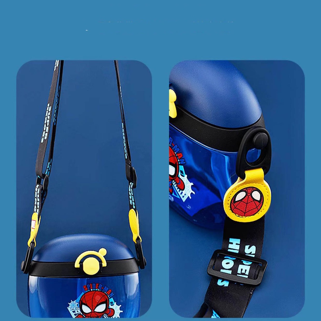 Disney Kids Cup sinh viên mùa hè rơm Cup mẫu giáo nhựa khai thác Marvel Bread Donut Kettle