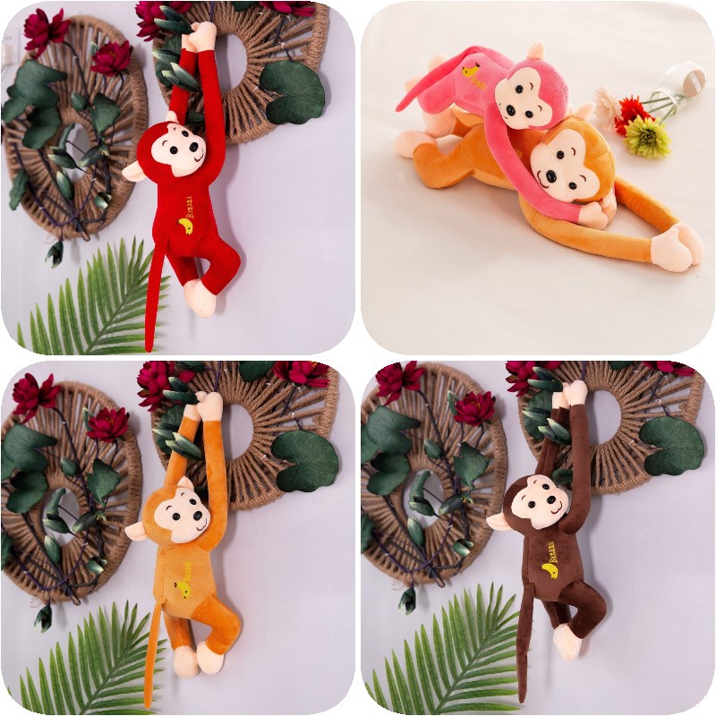Khỉ Nhồi Bông Đeo Cánh Tay Dễ Thương Vui Nhộn
