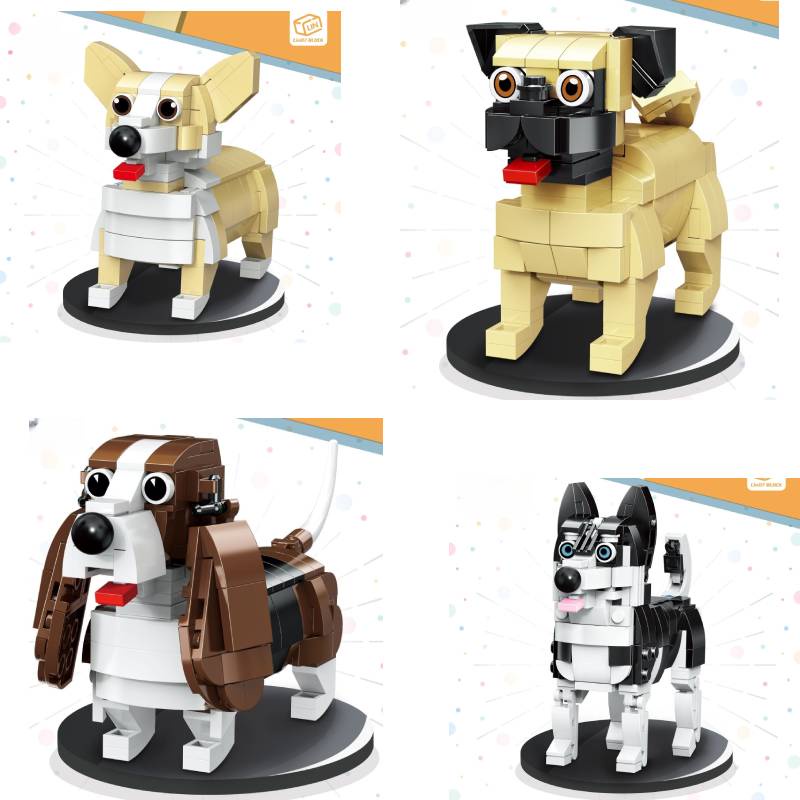 Đồ Chơi Lắp Ráp Mô Hình Chú Chó Husky Độc Đáo Cho Bé