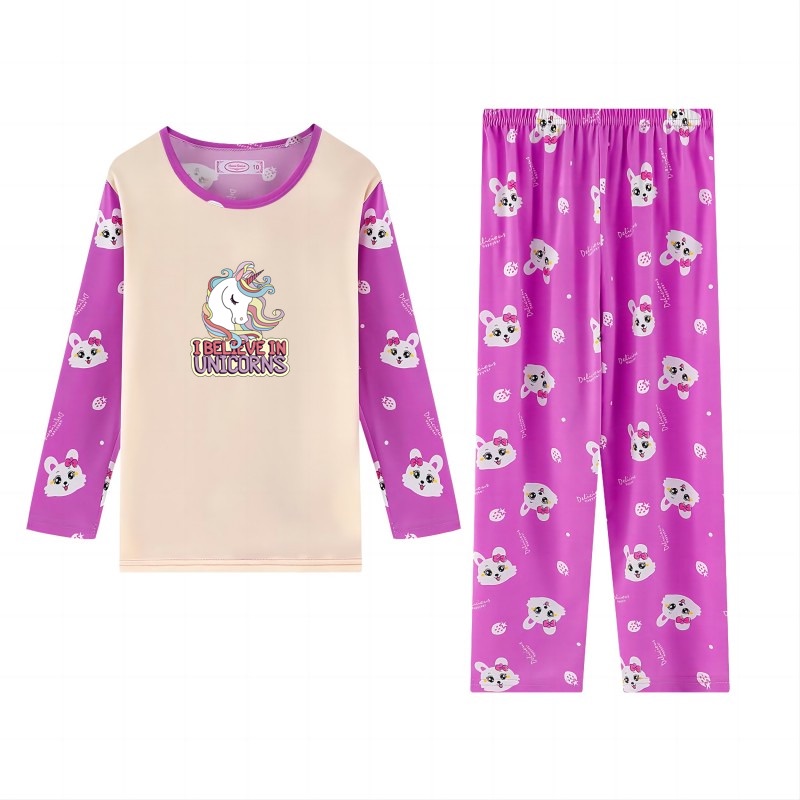 Bộ Pijama Đơn Giản Họa Tiết Hoạt Hình Cho Bé