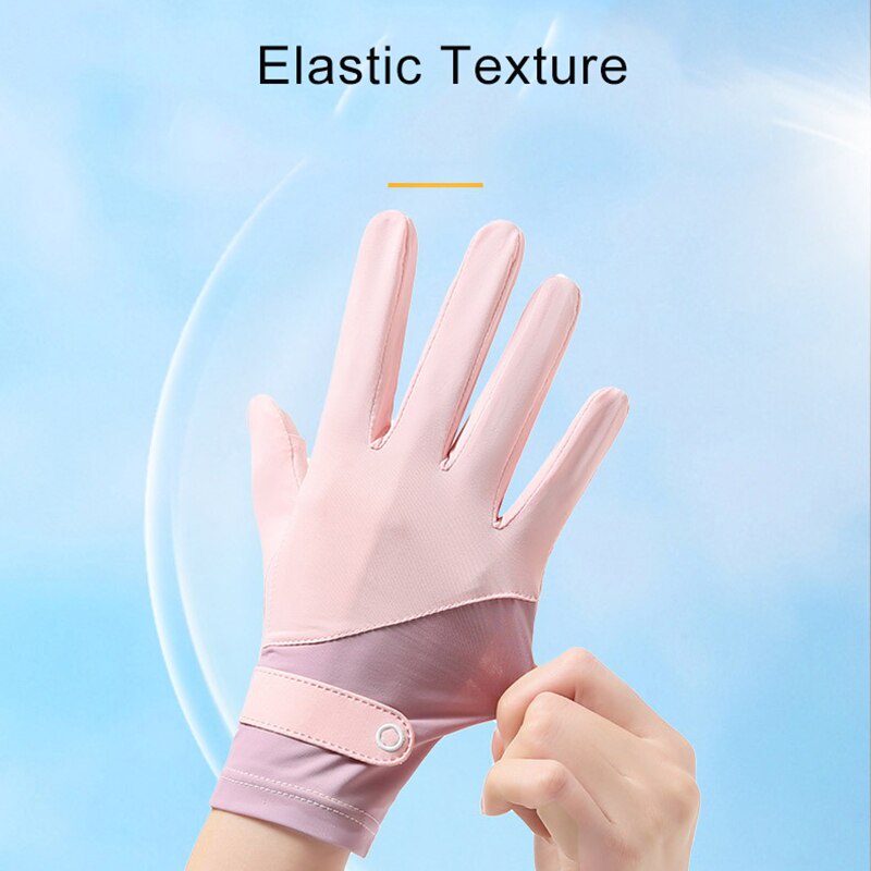 Găng Tay Lái Xe Bằng Silicone Chống Trượt Độ Co Giãn Cao Chống Nắng Thoáng Khí Màn Hình Cảm Ứng Thanh Lịch