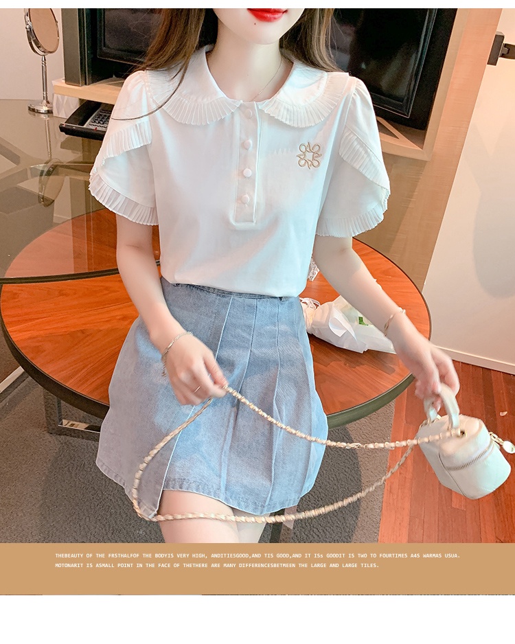 Áo Thun Croptop Màu Trơn Tay Ngắn Phồng Dáng Rộng Phong Cách Hàn Quốc Đơn Giản Thời Trang 2023