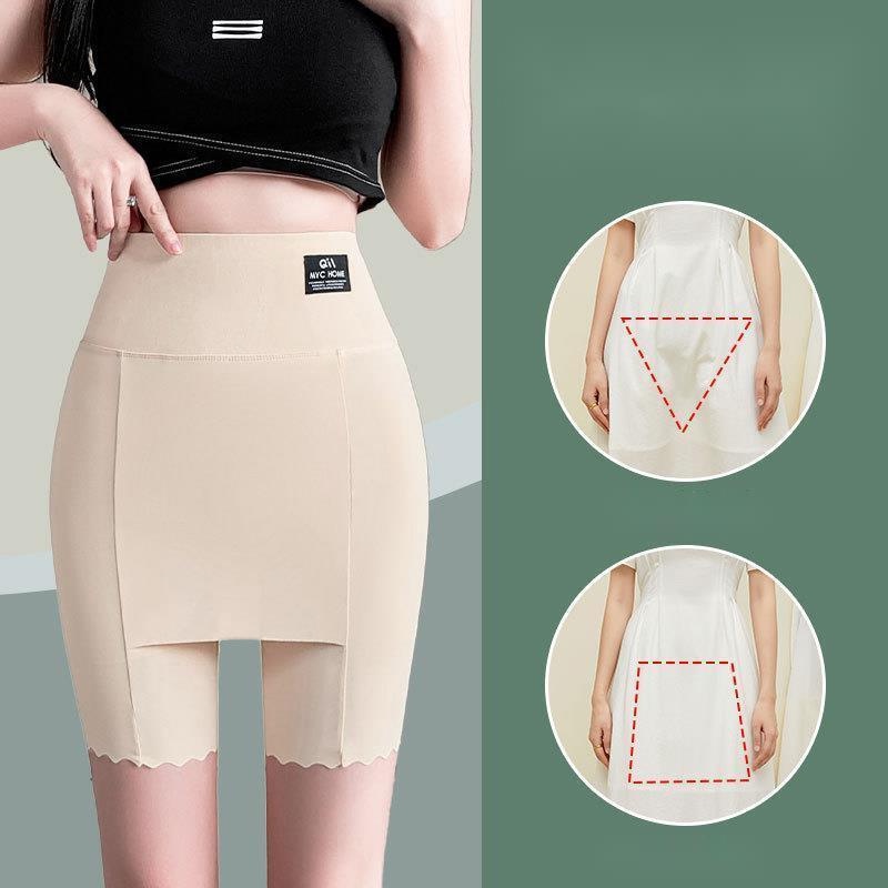 Quần An Toàn 5 / 4 Legging Lụa Nylon Thoáng Khí Không Lộ Viền Mùa Hè Cho Nữ