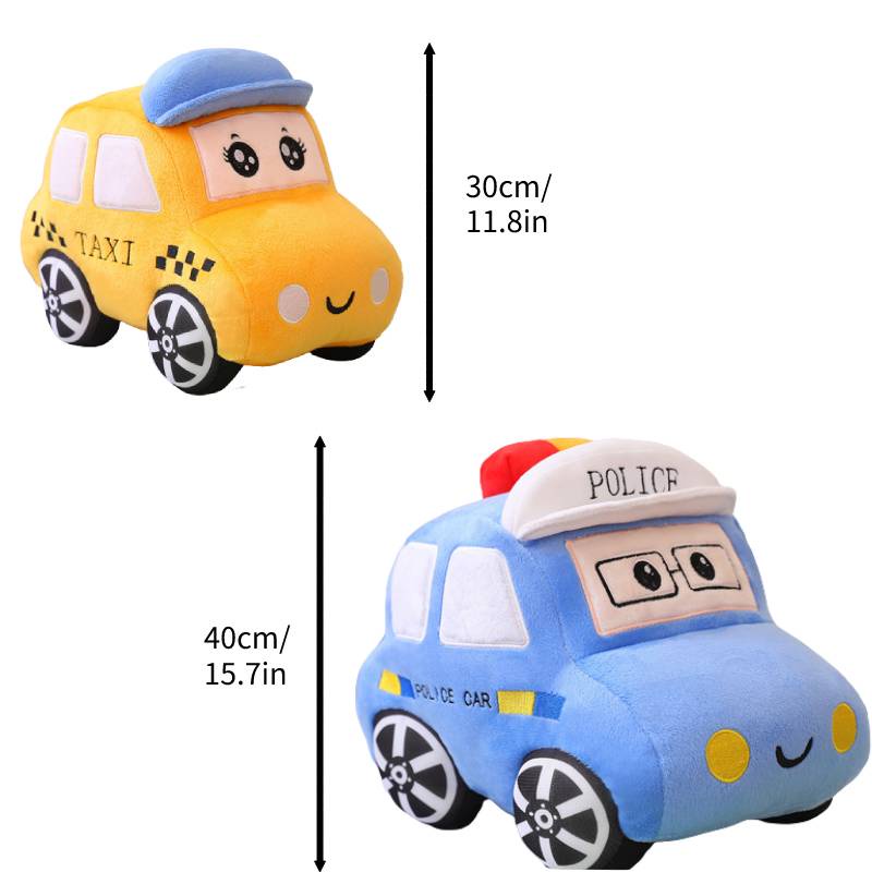Gối Ôm Hình Xe Cảnh Sát Taxi Hoạt Hình 40cm / 30cm 30cm 40cm