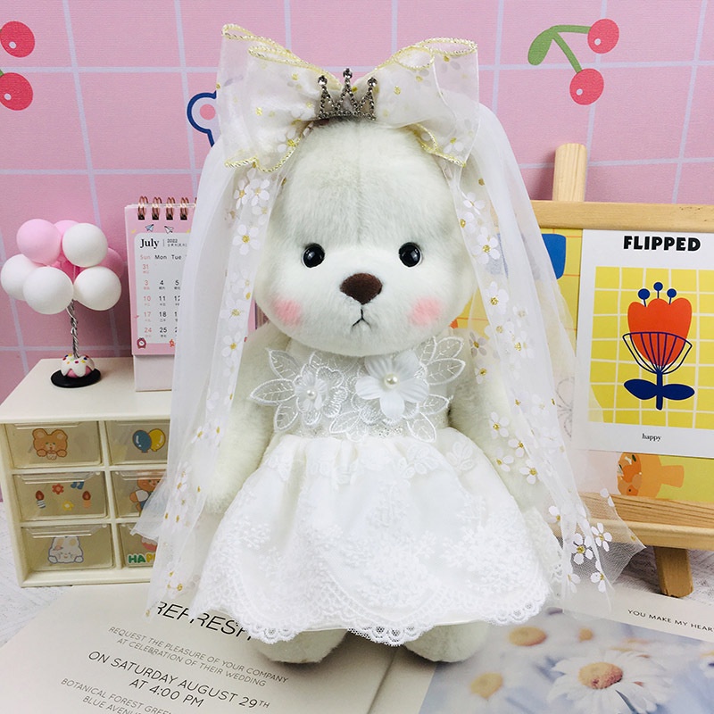 Gấu Teddy Nhồi Bông Handmade Kích Thước 30cm