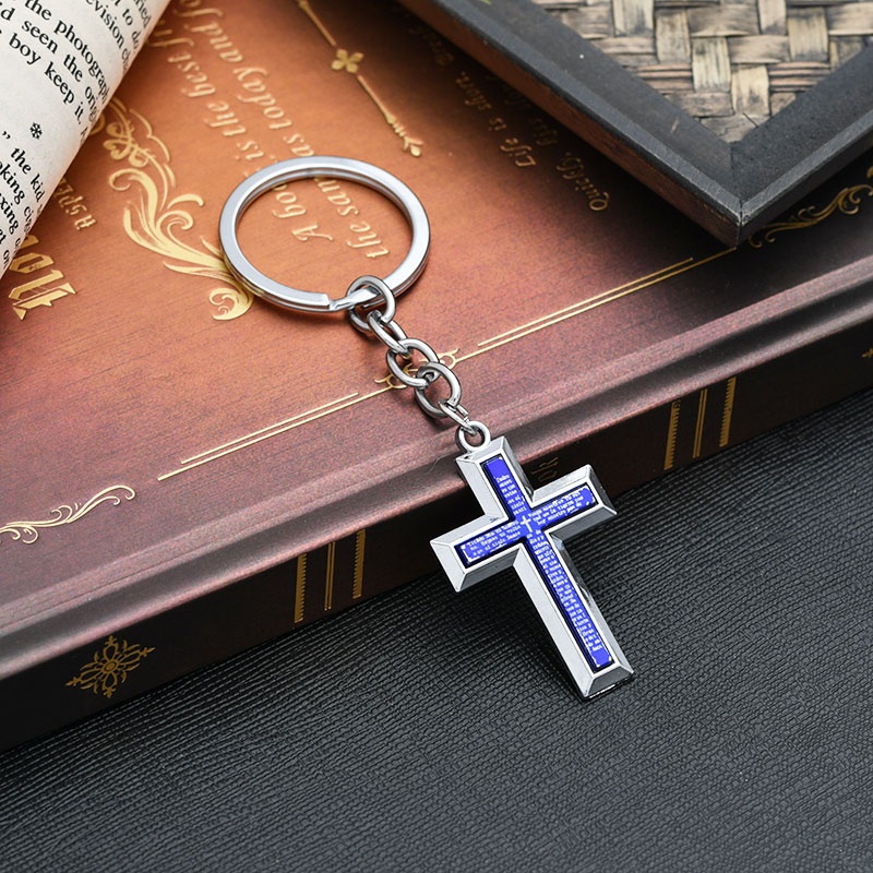 1 Móc Khóa Hình Thánh Giá Bằng Thép Không Gỉ