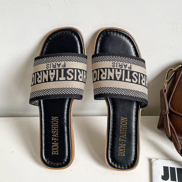 CK dép nữ đi trong nhà dép bánh mì Dép quai ngang giày nữ 30Z23072625