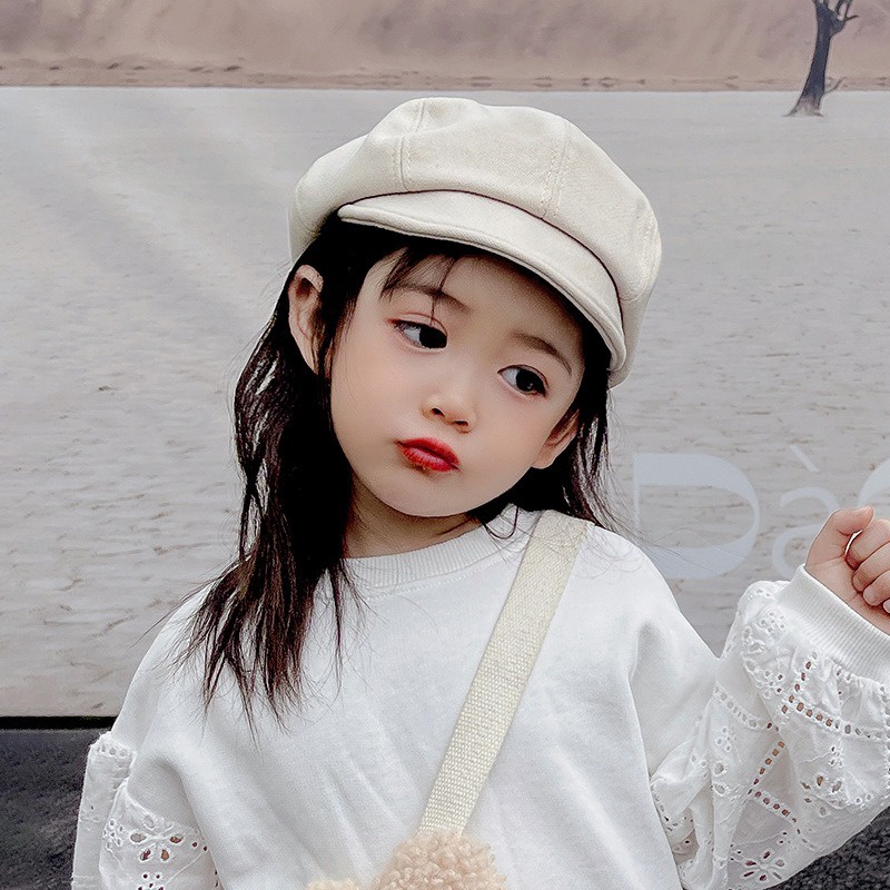 Mũ len trẻ em mũ beret thời trang mũ họa sĩ mũ bát giác thời trang và linh hoạt