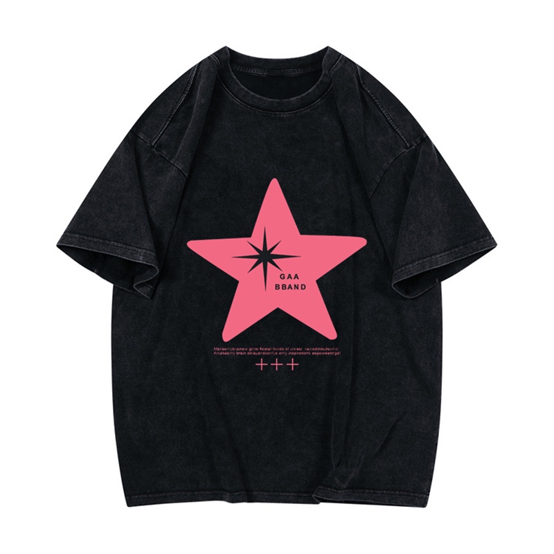 Áo Thun Tay Ngắn Hoạ Tiết In Phong Cách Retro