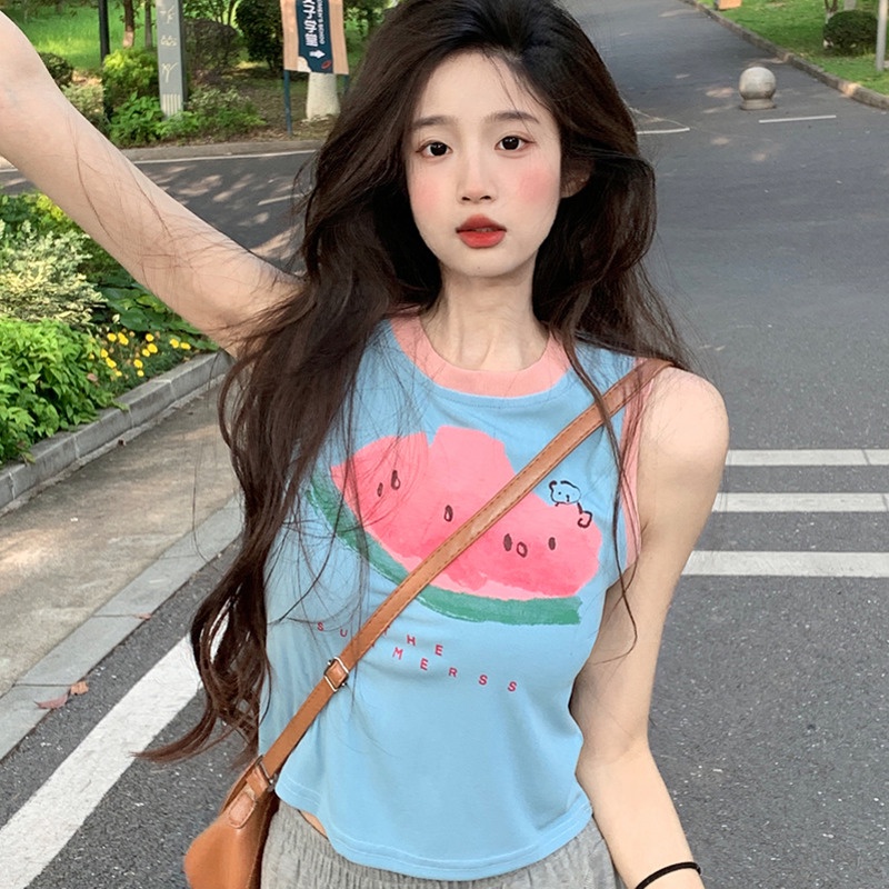 Áo Không Tay Dáng Ôm Nhiều Màu Sắc Thời Trang Mùa Hè Dành Cho Nữ