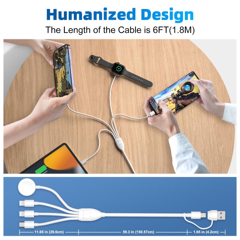 Đế Sạc Không Dây Ankndo 6 Trong 1 Type C Hít Nam Châm Cho i- Series 7 6 5 4 3 2 1 SE