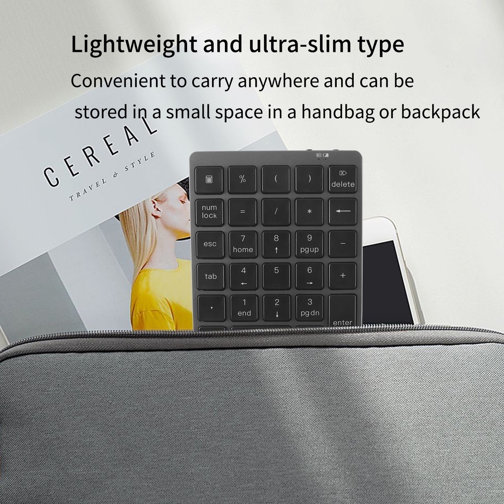 Bàn Phím Số N960 28 Phím Bluetooth 3.0 Bằng Hợp Kim Nhôm Có Thể Sạc Lại