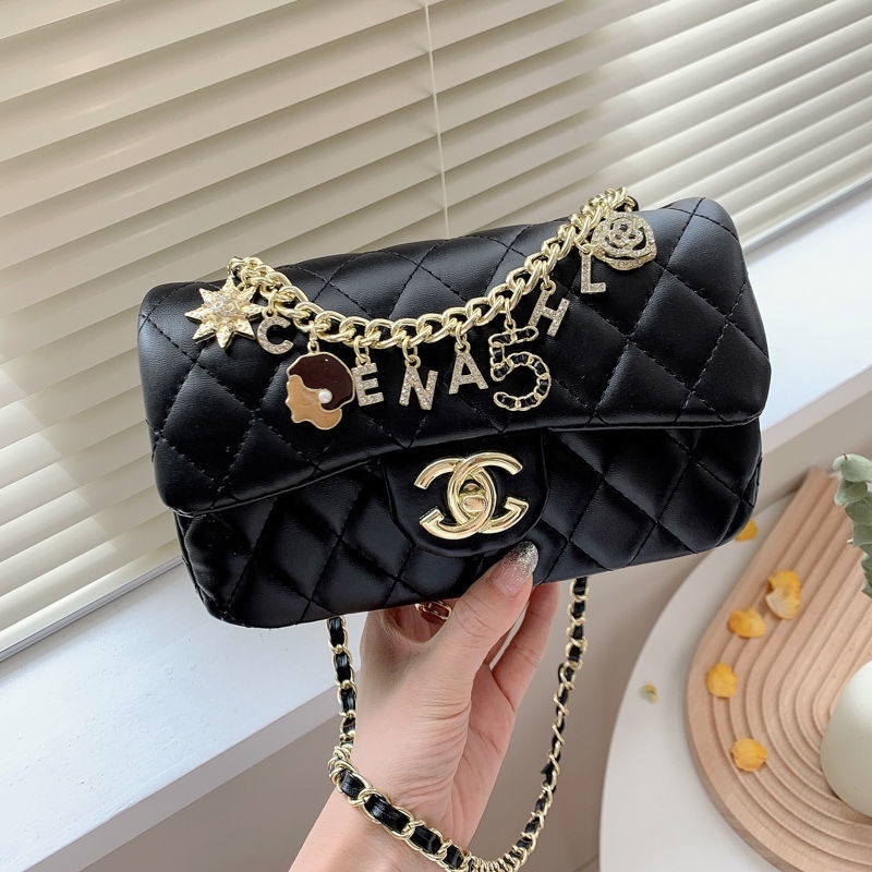 Mnefokc Túi Xách Nữ Đeo Chéo Đeo Vai Trang Trí Dây Xích Phong Cách Mới