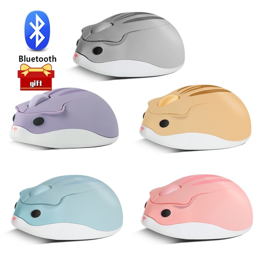 Chuột bluetooth Không Dây mini 3d Hình Chuột hamster Dễ Thương Sáng Tạo Cho pc laptop ipad