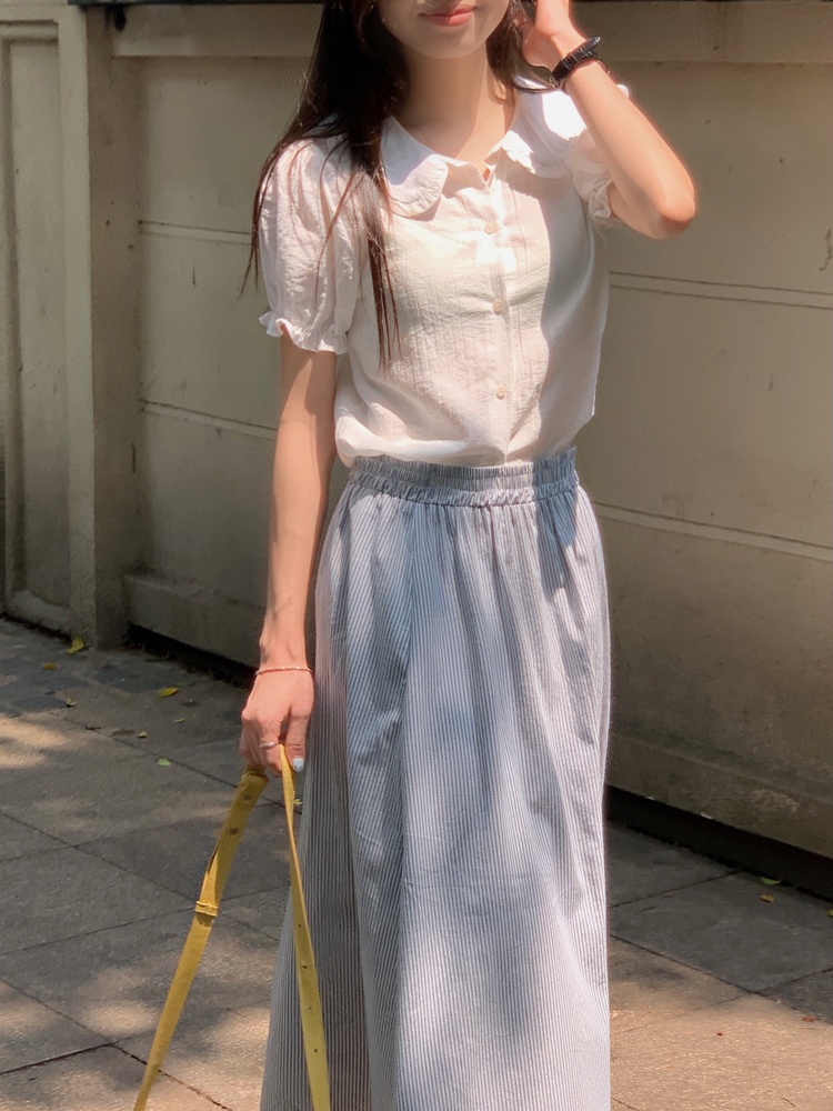 Áo Sơ Mi Ren Ngắn Tay Thời Trang Sành Điệu 63399