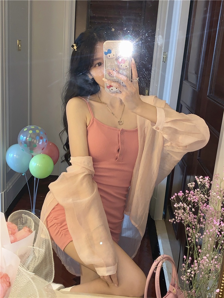 Đầm Dây Mỏng Dáng Rộng Thời Trang Sành Điệu 64204