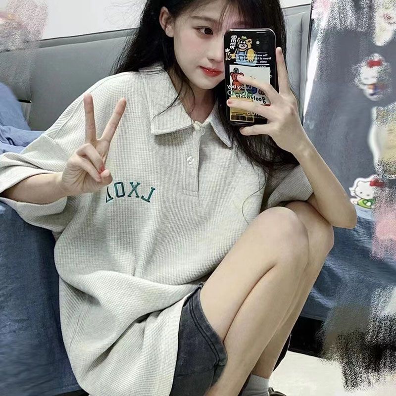 Thun áo áo polo nữ Thời trang hàn quốc A23K06K  Moily