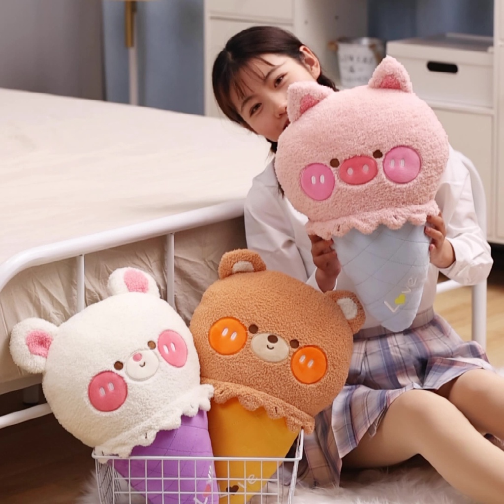 Gối Ôm Hình Cây Kem Đáng Yêu Cho Bé Gái
