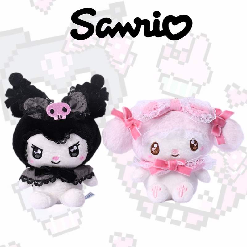 Móc Khóa Hình Búp Bê Sanrio Kuromi Melody Nhồi Bông 15cm