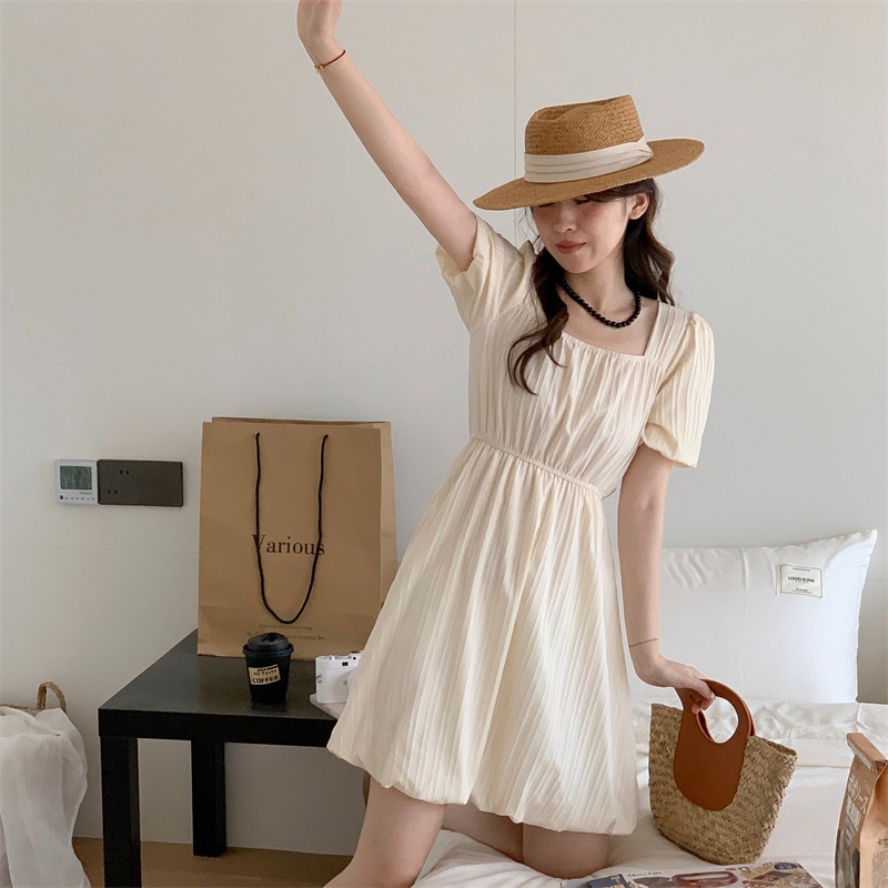 64092 Váy Phồng Eo Cao Phong Cách Mới