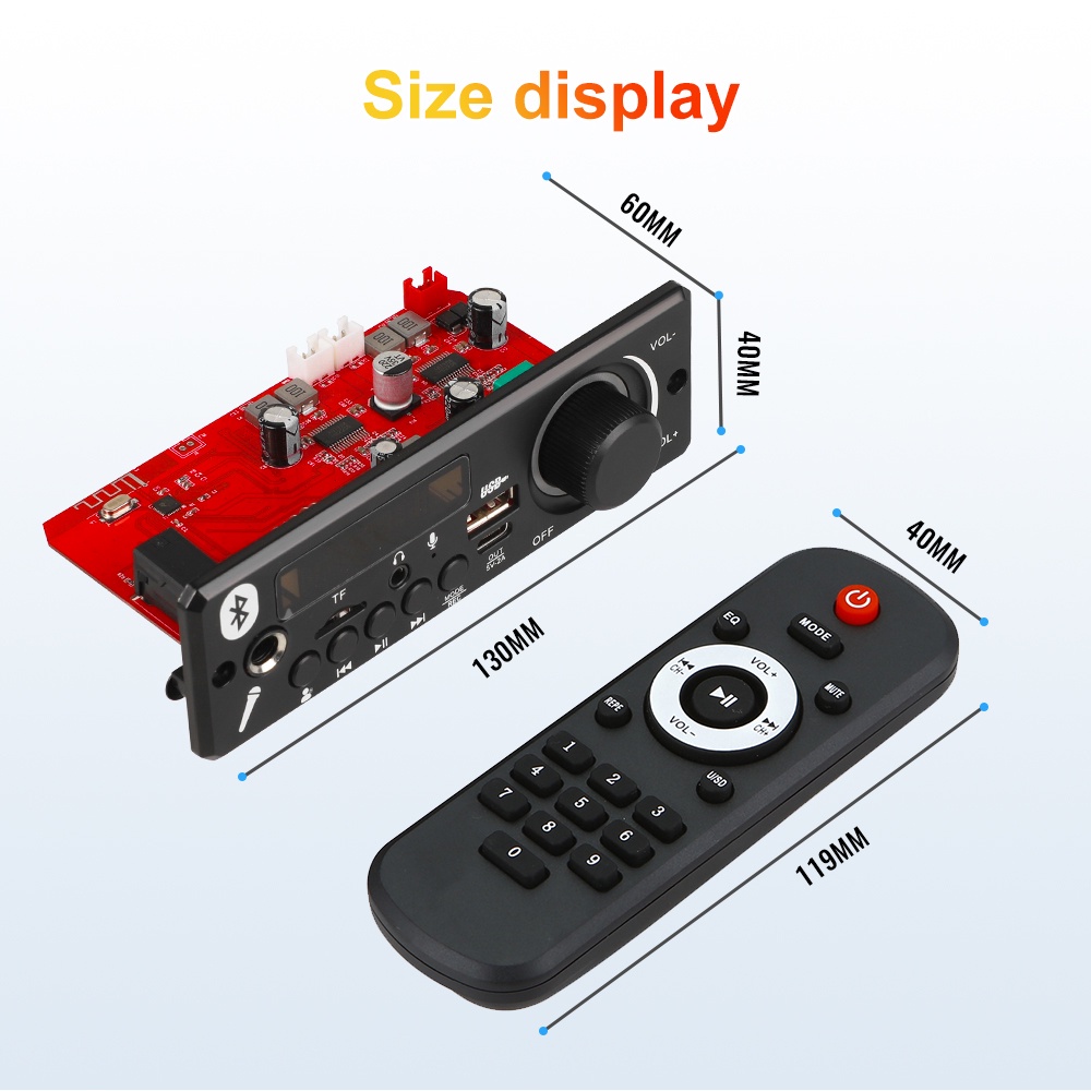 Bảng Mạch Khuếch Đại Âm Thanh MP3 12V DIY 2 * 80W 160W Cho Xe Hơi