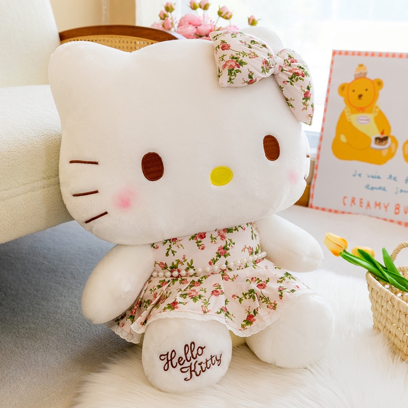60 cm sakura hello kitty đồ chơi sang trọng mèo hồng dễ thương búp bê đầy giáng sinh bạn gái trẻ em cô gái bạn bè quà tặng sinh nhật