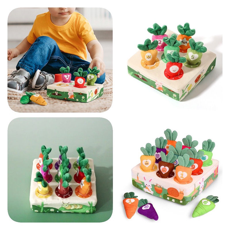 Búp Bê Nhồi Bông Hình Củ Cà Rốt Đáng Yêu Cho Bé