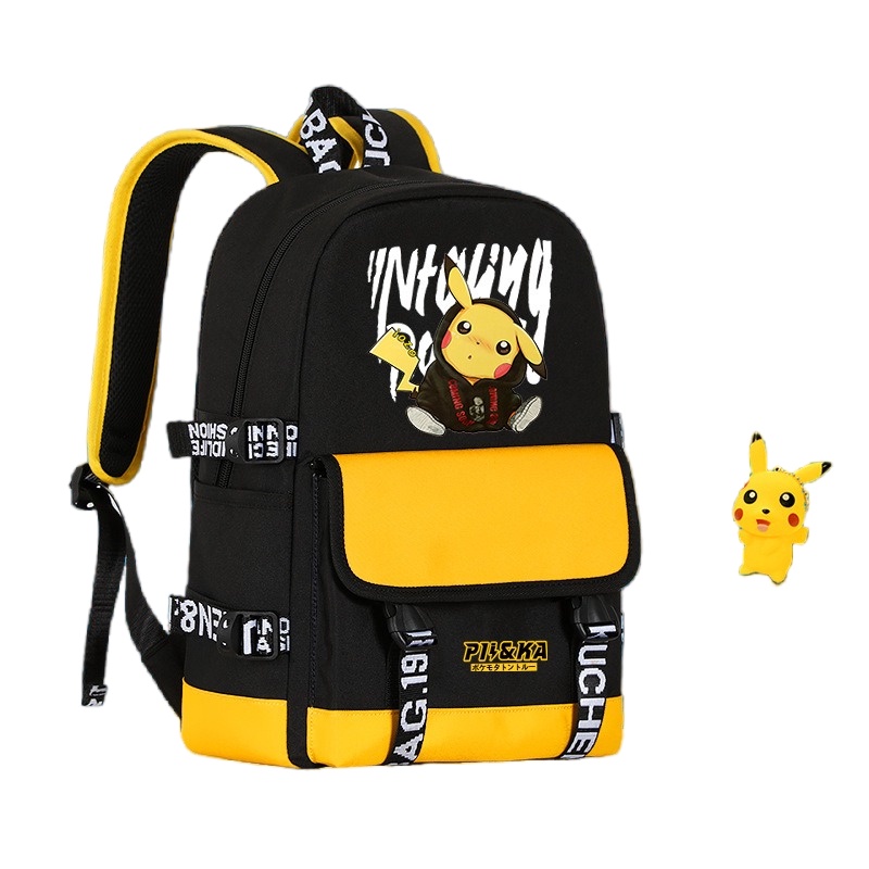 Ba Lô Đi Học Chống Thấm Nước In Họa Tiết Hoạt Hình Pokemon Pikachu Cho Người Lớn Và Trẻ Em