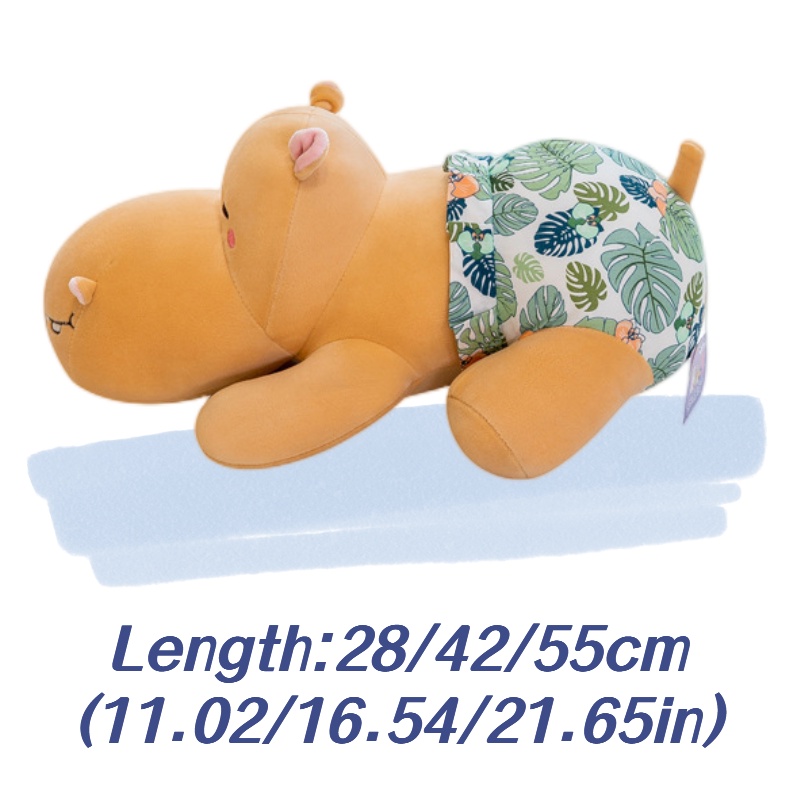 Thú Nhồi Bông Hình Con Hà Mã Dễ Thương, Có Nhiều Kích Cỡ Và Màu Sắc, 28Cm