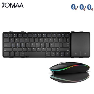 Jomaa bàn phím bluetooth không dây gấp gọn kèm chuột cảm ứng cho điện thoại / máy tính bảng 3