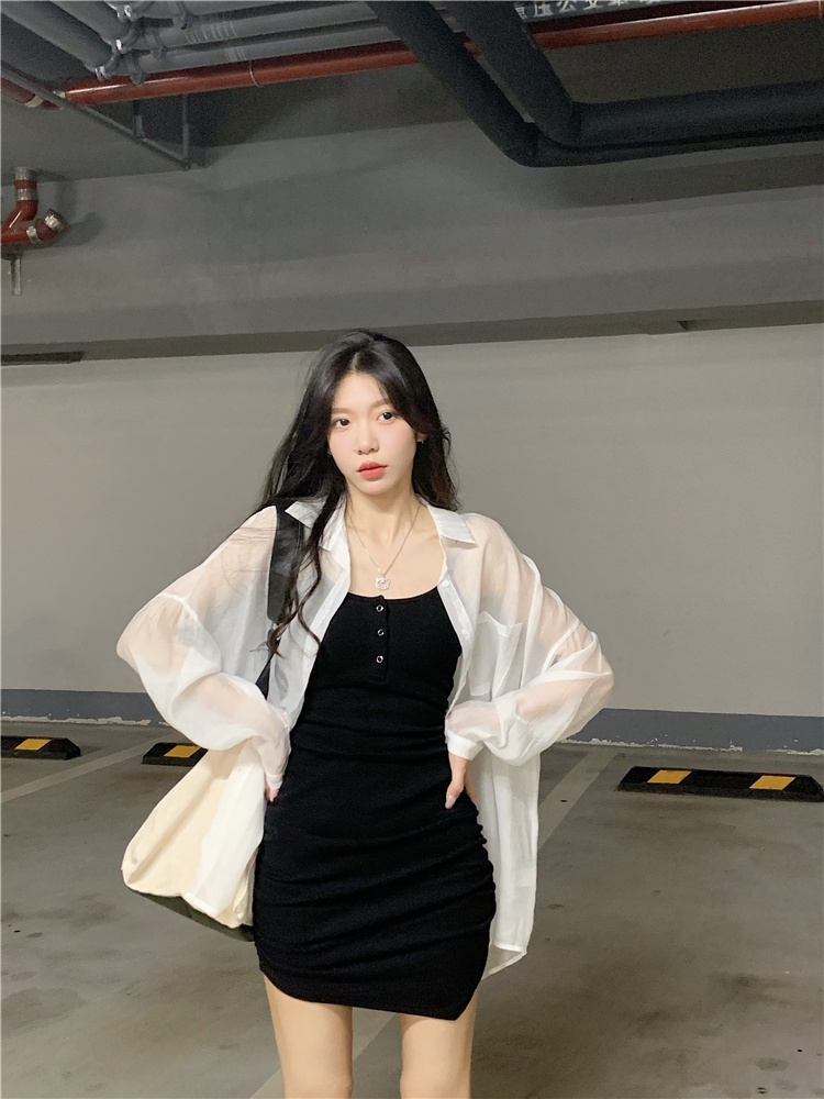 Đầm Dây Mỏng Dáng Rộng Thời Trang Sành Điệu 64204