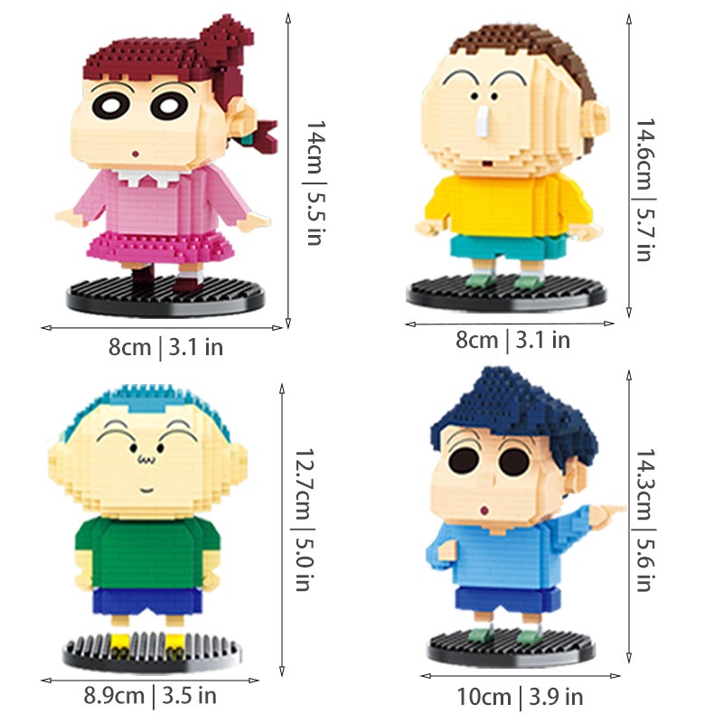 Đồ Chơi Lắp Ráp Nhân Vật Hoạt Hình Anime Bằng ABS