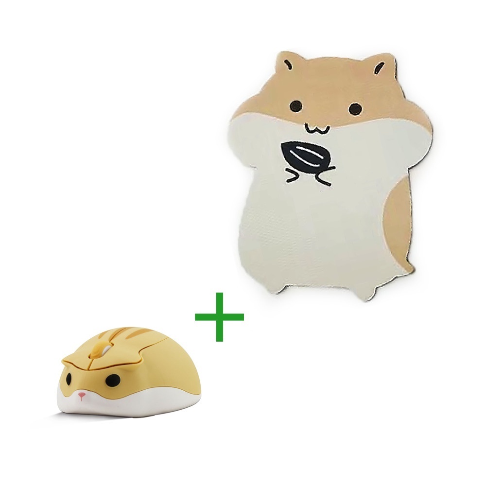 Chuột Hamster 3D 1600 DPI 2.4GHz Hoạt Hình Xinh Xắn Chuột Máy Tính Chuột quang không dây USB 2.4GHz 1200DPI thiết kế hình chú chuột dễ thương wireless mouse