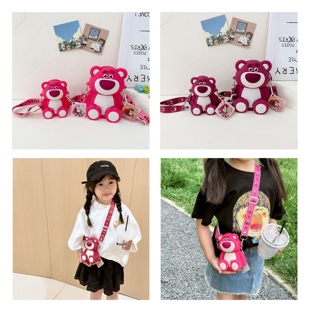 Ví Silicone Hình Gấu / Dâu Tây Thời Trang Dành Cho Nữ