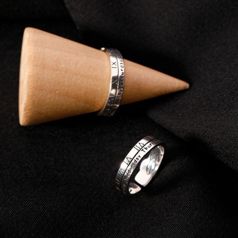 Nhẫn Bạc Thiết Kế Đơn Giản Cá Tính Cho Cặp Đôi