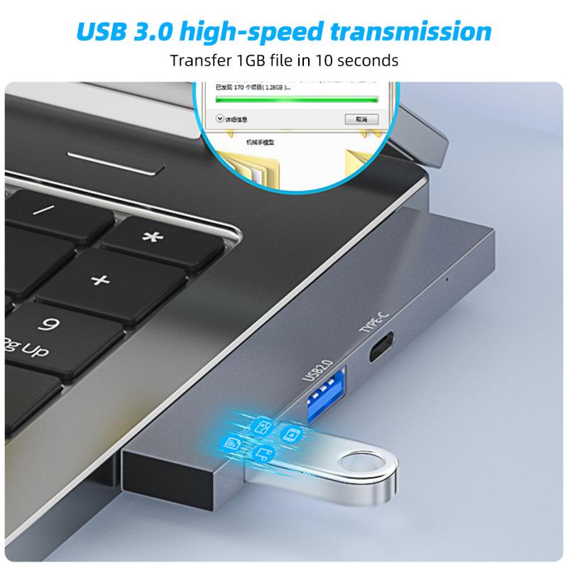 Bộ Chia HdoorLink 3 Cổng USB 3.0 HUB 3 Trong 1 OTG USB 3.0 2.0 Type C Tốc Độ Cao Cho Máy Tính Laptop