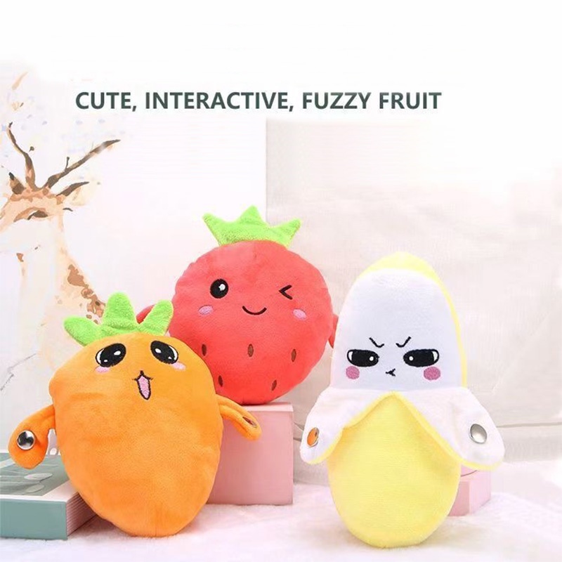Đồ Chơi Tương Tác Mềm Mại Hình Trái Cây Có Đèn Và Nhạc Kích Thước 16x8x18cm