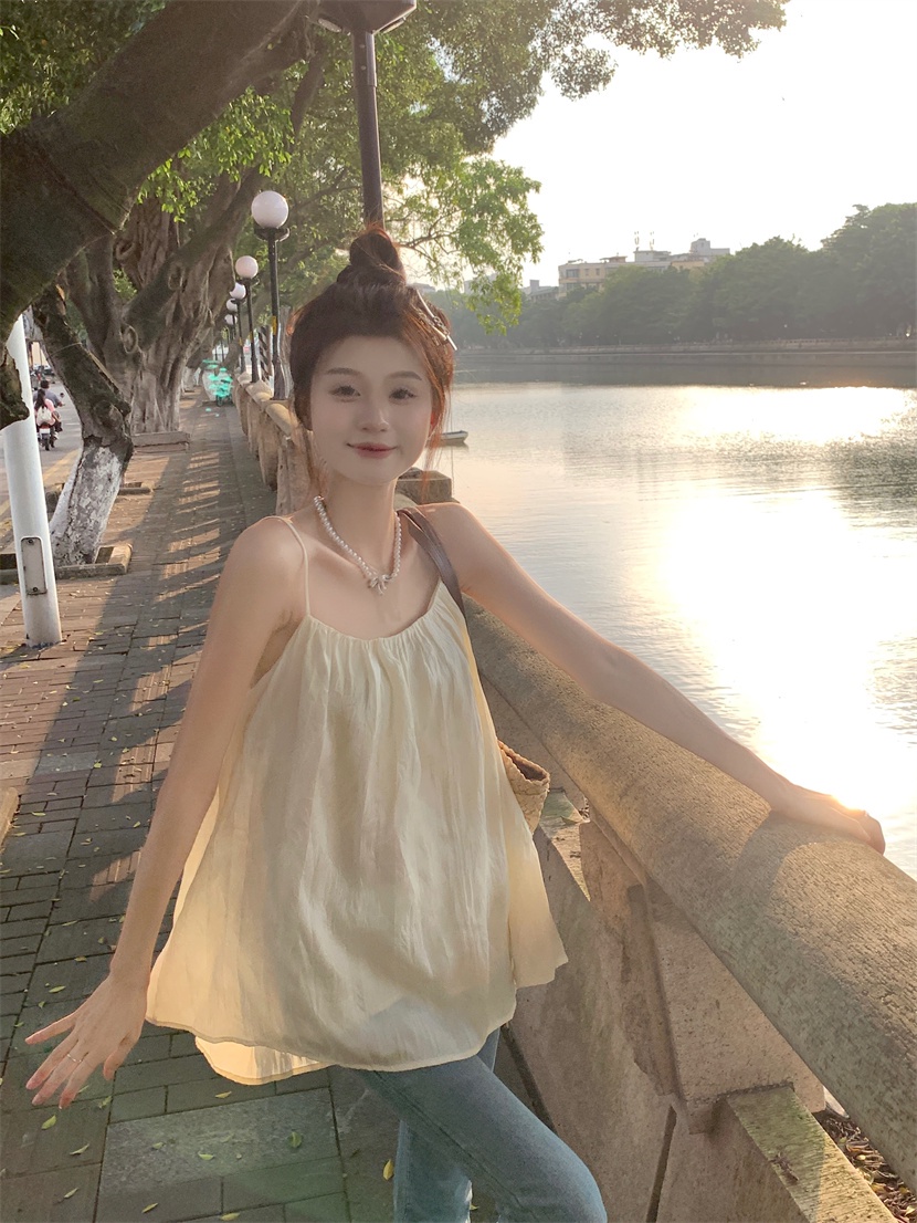 Áo Dây Mỏng Màu Sắc Gradient Thời Trang Mới 64990