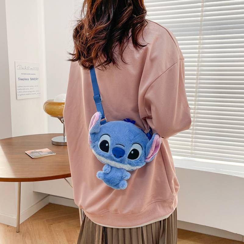 Túi Đeo Chéo Hình stitch Nhồi Bông Mềm Mại Thoải Mái