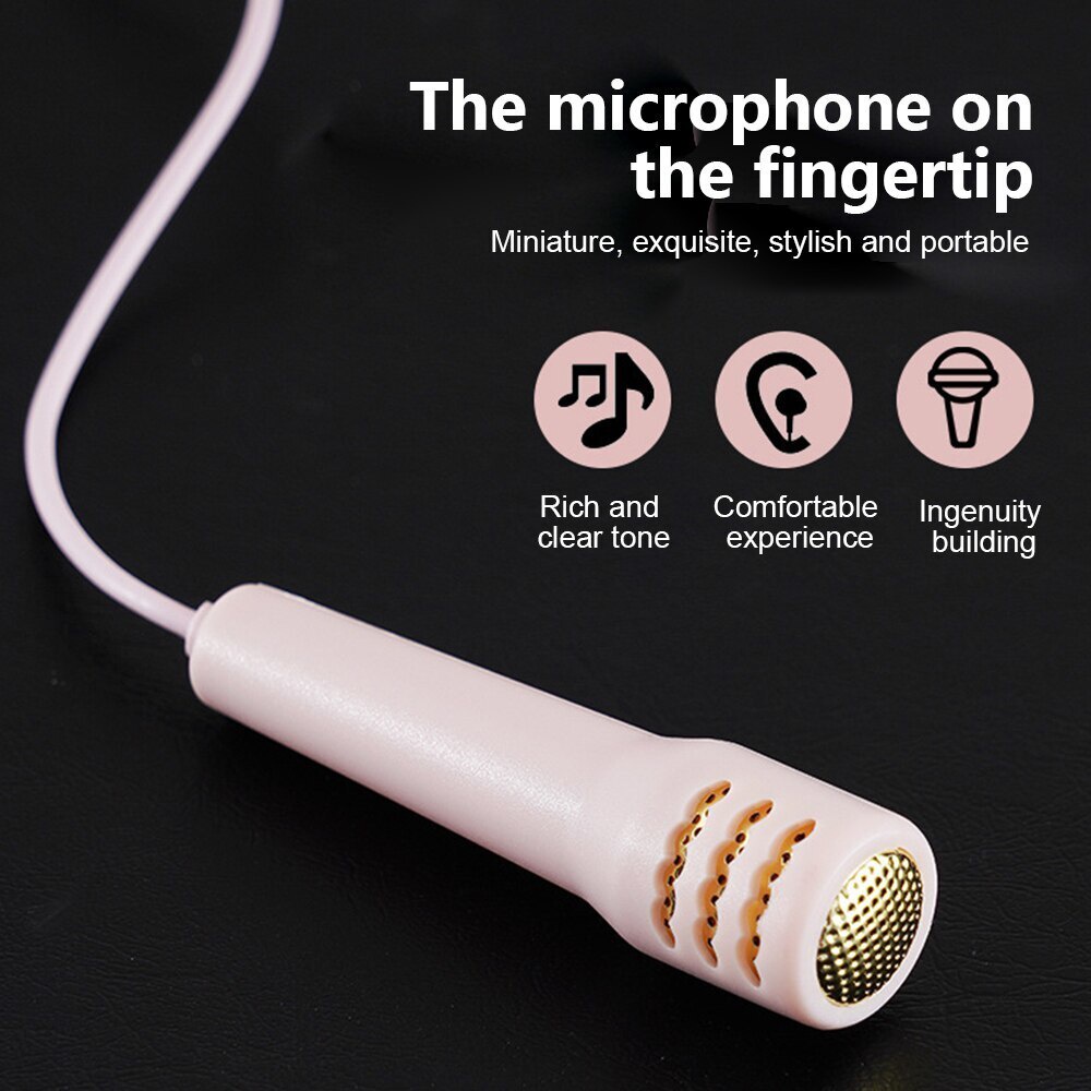 Tai Nghe Nhét Tai Mini Có Mic Hát Karaoke HD Cho Điện Thoại