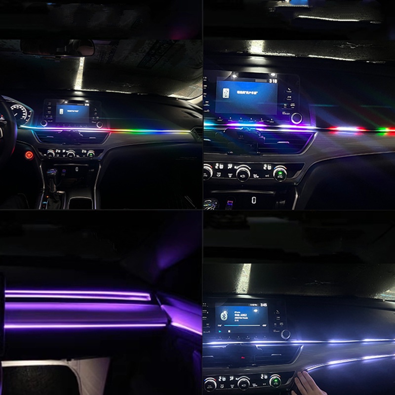 Dây Đèn LED RGB 5V Cổng USB Trang Trí Nội Thất Xe Hơi Kèm Điều Khiển Từ Xa