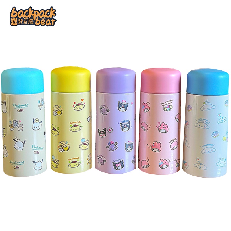 Backpack Bear Cốc Đựng Nước mini Bằng Thép Không Gỉ Cách Nhiệt 6-12 Giờ In Họa Tiết Hoạt Hình Dễ Mang Theo Chất Lượng Cao Cho Bé Gái