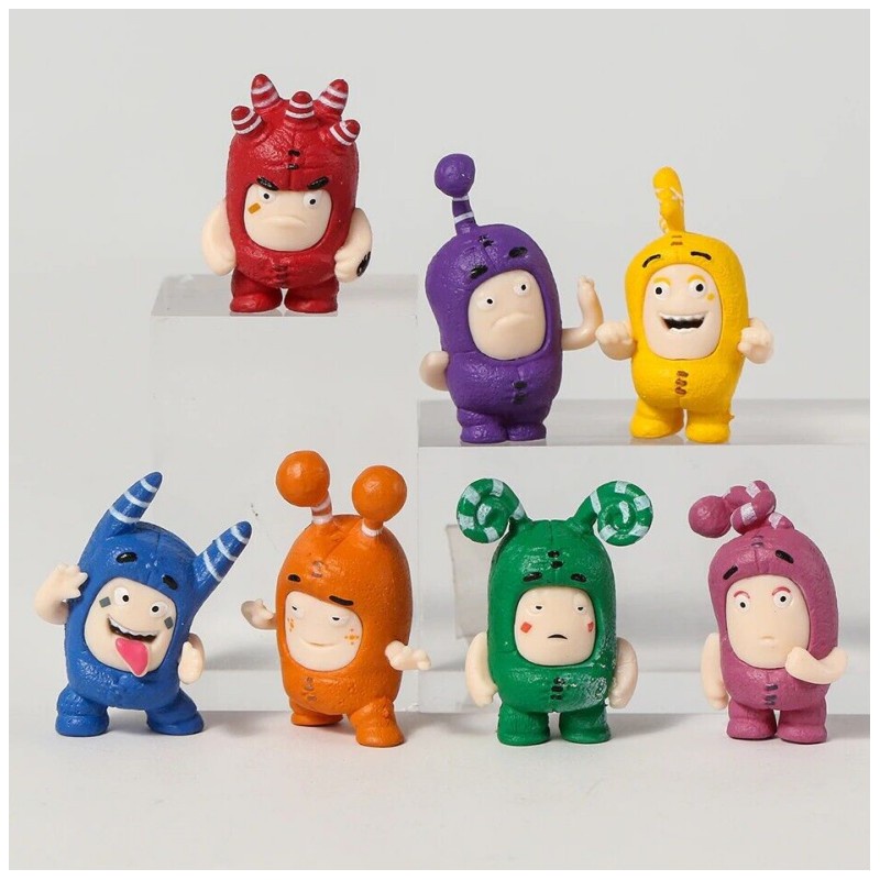 Bộ 7 Mô Hình Búp Bê Oddbods Hoạt Hình Đáng Yêu Trang Trí Bàn Làm Việc / Xe Hơi
